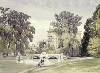 West End of the Serpentine, Kensington Gardens by William Callow